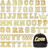 54 Pieces Iron on Sequin Letters Alphabet Patches Iron on Appliques Love Design Sew on Patches Glitter Hotfix for Bag Shoes DIY Craft Supplies(Gol...