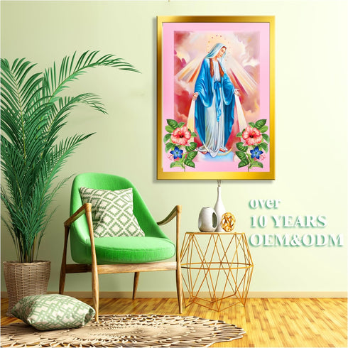 Virgin Mary Stamped Cross Stitch Kits - Pre-Printed Cross Stitch Kits for Beginners Adults,11 CT Patterns Dimensions Embroidery Kits Arts Craft Ki...
