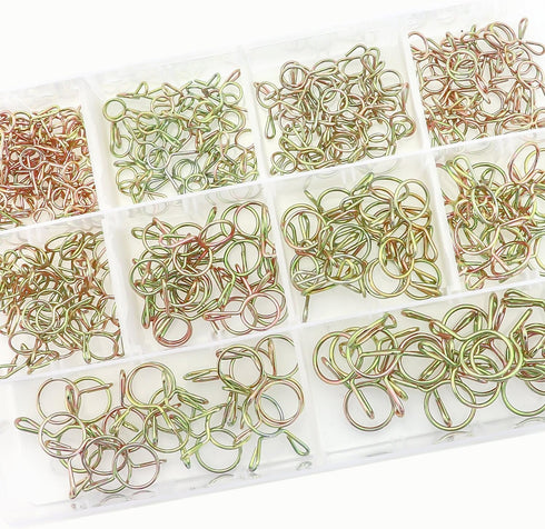 270 Pieces 10 Sizes Fuel Line Hose Tubing Spring Clips Clamps Assortment Kit for Motorcycle Scooter ATV, 5.5-14mm...