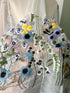 2 Yards High end 2D Large Positioning Water Plants Flowers Soft Mesh Heavy-Duty Embroidery Lace Fabric DIY Handmade Fabric Lace Accessories...