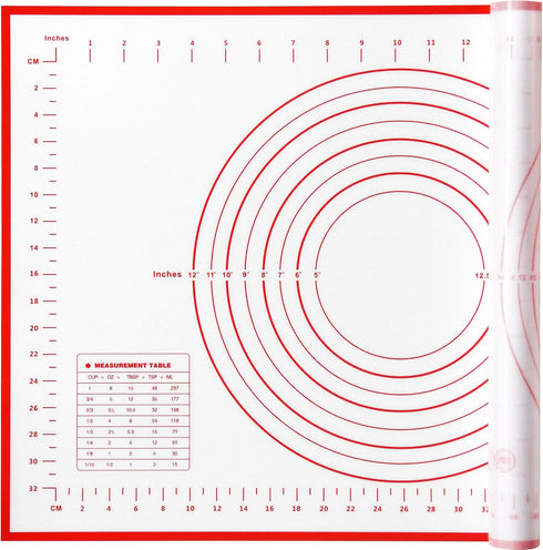 silicone pastry mat non stick baking mat with measurement fondant mat with three sizes for silicone baking mat, counter mat, dough rolling mat,fon...
