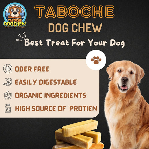 Taboche Dog Chew- Yak Cheese - All Natural & Organic - Long Lasting- A Flavor of The Himalayas - Extra Large - 5.5 oz (155g) - Pack of 1...