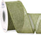 Ribbli Spring Moss/Sage Green Burlap Wired Ribbon,2 Inch x Continuous 10 Yard, Wired Edge Ribbon for Big Bow,Wreath,Tree Decoration,Outdoor Decora...