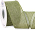 Ribbli Spring Moss/Sage Green Burlap Wired Ribbon,2 Inch x Continuous 10 Yard, Wired Edge Ribbon for Big Bow,Wreath,Tree Decoration,Outdoor Decora...