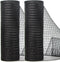 Ribbli 2 Rolls Black Mesh Ribbon,10 inch x 30 feet(10Yard) Each Roll,Metallic Black with Black Foil,Halloween Ribbon for Wreath Swags and Decorati...