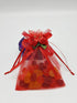 50pcs Sheer Organza Favor Bags for Wedding 3.8x4.8'' Gift Bags Samples Display Drawstring Rose Pouches (hot red)...