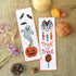 Povitrulya Counted cross Stitch Bookmark Kit 'Pumpkin Ghost' - DIY Embroidery set for Adults with Paper pattern, 16-count Aida Canvas and Presorte...