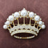 Princess Queen Crown Brass Micro Pave Cubic Zirconia Brooch Pin Jewelry for Women Bridal Wedding Gifts...