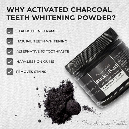 Activated Charcoal Powder with Bamboo Toothbrush for Teeth Whitening | Made in USA | Teeth Stain Remover | Safe for Gums & Enamel | Natural Toothp...