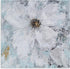 Yihui Arts White Flower Painting - Hand Painted Grey Floral Canvas Wall Art for Home Decor...