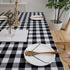 Aquazolax Weights Boho Tableclothes Buffalo Checkered Cloth Tablecloth for Rectangle Tables 6ft Long Black and White Table Cover, 54" x 72", Black...