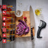 Kitchen Knife Sharpener - Professional Handheld 3 Stage Sharpening Tool for Chef Knives with Diamond, Tungsten & Ceramic Rods Includes Cut Resista...