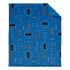 Warner Brothers Batman Blue, Orange, and White with Icons, Emblems, and Triangles Super Soft Baby Blanket...