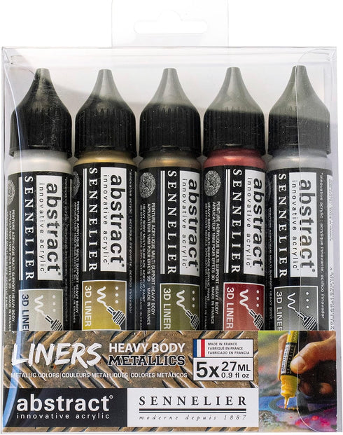 Sennelier Abstract Liner Set of 5, Metallic, Small...