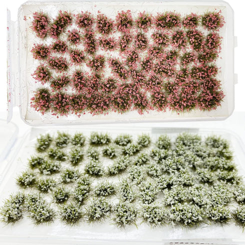 Cayway 106 PCS Static Grass Tufts Model Grass Tufts Artificial Grass, Flower Cluster Model Static Scenery Model for Train Landscape Railway Artifi...