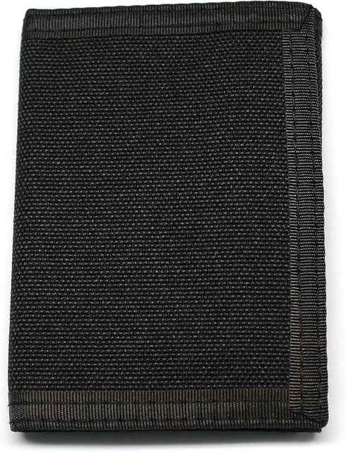 Nylon Trifold Credit Card Wallet - Black...
