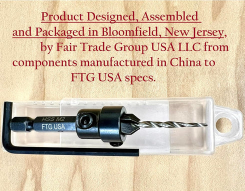Adjustable Wood Countersink Drill Bit #4 (7/64") with Tapered Drill Bit for Woodworking...