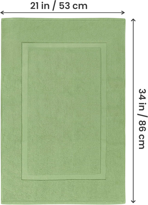 Utopia Towels Cotton Banded Rug, Bath Mats, Not a Bathroom Rug, 21 by 34 Inches, 100% Ring Spun Cotton, Highly Absorbent Shower Bathroom Floor Mat...