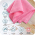 Hearth & Harbor Microfiber Cleaning Cloth, Microfiber Towels for Cars 12 Pack Washcloths, Pink Cleaning Rags, Reusable Microfiber Towel, Microfibe...