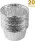 PLASTICPRO 3.5'' Inch Round Ramekins Muffin Cups Tin Foil Cupcake Pans Disposable Aluminum, Freezer & Oven Safe Pack of 20...