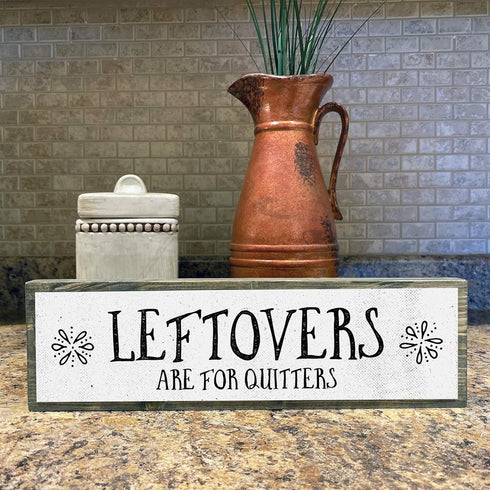 Thanksgiving Wood Signs (Medium - Wood And Metal, Leftovers Are For Quitters)...