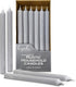 Hyoola 10 Inch Dinner Candles - 12 Pack - Light Gray Tall Unscented Rustic Long Burning Candle Sticks...