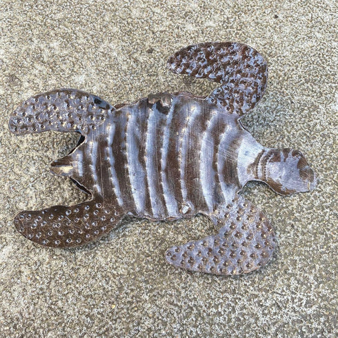 Sea Turtles, Beach Metal Art, Set of 2, Nautical Wall Hanging Figurines Home Decoration, Under the Sea Marine Life Animals, Handmade in Haiti 6 x ...