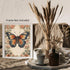 Posterizer 1 pcs- Orange and blue butterfly with wild red flowers-Art for Animal Lovers-Floral Botanical Art- Gift for Men Women Teens-Living Room...