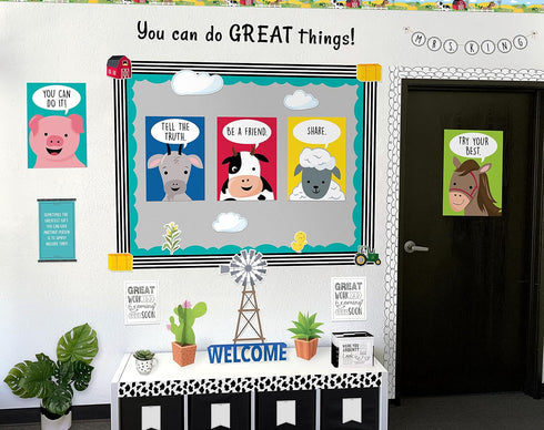 CTP Cow Print EZ Border for Classroom Bulletin Board Border for Farm & Animal Classroom Theme (Creative Teaching Press 10506), 48 ft per Package...