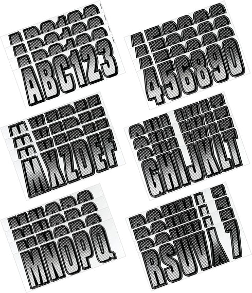 Hardline Products Series 300 Factory Matched 3-Inch Boat & PWC Registration Number Kit, White/Black - WHBKG300...