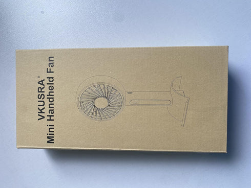 VKUSRA Handheld Fan, Mini Hand Held Fan with Base,Personal Small Battery Operated Portable Hand Fan with 4 Speeds,USB Rechargeable Makeup Desk Fan...