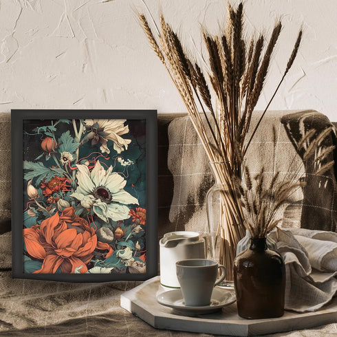 Posterizer 1 pcs-artistic surreal beautiful flowers-Floral & Botanical Art-Abstract & Modern Art-Decor for Home & Office- UNFRAMED Wall Art...