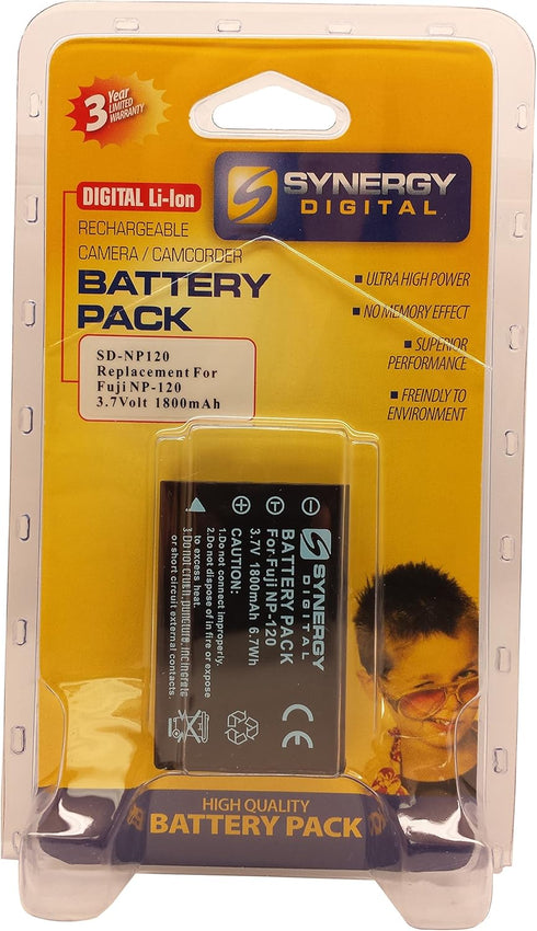 Synergy Digital Camera Battery, Works with Fujifilm FinePix 603 Digital Camera, (li-ion, 3.7V, 1800 mAh) Ultra Hi-Capacity, Compatible with Fuji N...