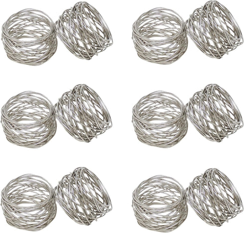 Godinger Set OF 12 Round Mesh Napkin Rings...
