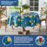 Newbridge Round Vinyl Tablecloth, 70 Inch, Mediterranean Zest Vinyl Flannel Backed Table Cloth, Lemon Print...