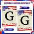 Monogram Letter G Garden Flags, 4th of July Patriotic Memorial Day Garden Flag Decorations 12x18 Inch Double Sided Family Last Name Initial Yard F...