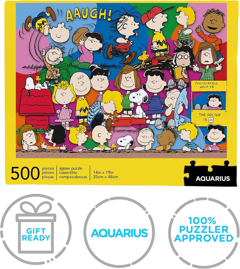 Aquarius Peanuts Gang Jigsaw Puzzle (500 Pieces), Collectibles, Glare Free, Games, 14 x 19 Inches...