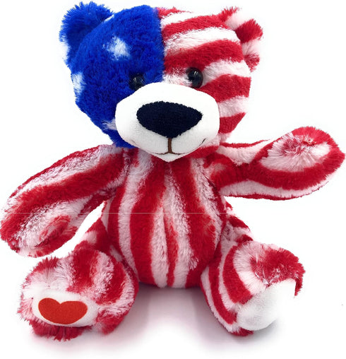 USA Bear American National Flag Stuffed Toy Bear Plush Animal Bear 8 Inch Souvenir Gifts for Kids...
