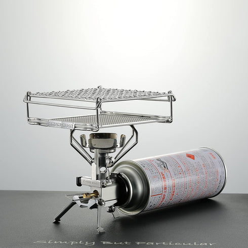 CAMPINGMOON Bread Toaster for Camping Stove Gas Fire 304 Stainless Steel Bread Toaster Small Size US-1312...