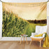 Lunarable Country Tapestry, Cornfield Farmland Near Forest Foliage Rural Harvest Season Landscape Scenics, Fabric Wall Hanging Decor for Bedroom L...