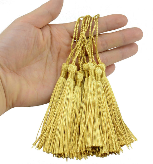 Aokbean 100pcs 5 Inches Handmade Silky Floss Soft Craft Bookmark Tassels with Loops for DIY, Jewelry Making, Graduation Tassel,Bookmarks,Souvenir ...