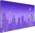 Purple Anime Desk Mat Japanese Tokyo City Mousepad Retro Neon Pixel XXL Deskmat Gaming Anime Cool Kawaii Large Mouse Pad Keyboard Mouse Mat Desk P...
