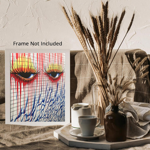 Posterizer 1 pcs-vibrant psychedelic abstract colorful art of eyes 2-Abstract & Modern Art-Fantasy & Fiction Art-Gift for Men Women Entrepreneur T...