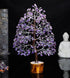 Crocon Amethyst Gemstone Tree Feng Shui Figurine Money Bonsai Good Luck Chakra Balancing Reiki Healing Crystals Decoration Ornament Sculpture Pros...