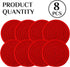 8PCS Cotton Round Woven Coasters Drink - Red Handmade Braided Cup Coasters Absorbent Woven Circles Hot Pads Mats for Drink Home Kitchen Heat-Resis...