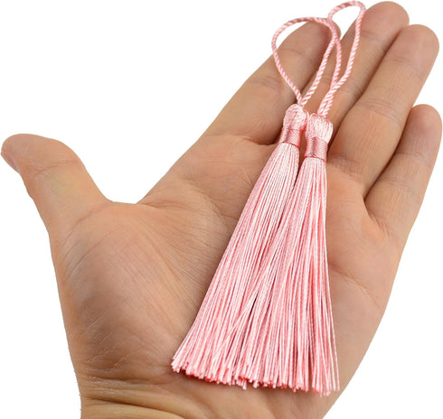 Aokbean 100pcs 5 Inches Handmade Silky Floss Soft Craft Bookmark Tassels with Loops for DIY, Jewelry Making, Graduation Tassel,Bookmarks,Souvenir ...