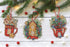 Dimensions Sweets and Treats Ornaments Counted Cross Stitch Kit, 4.5" H, 18 Cnt. Beige Aida 3 pcs...
