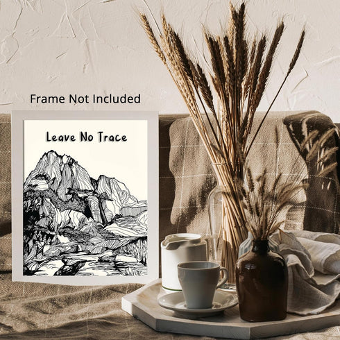 Posterizer 1 pcs-Trendy Mountain Hiking Wilderness Print-Western Art-Retro Art-Decor for Game Room or Man Cave- unframed wall art...