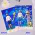32 Sheets Holographic Sticker Paper Clear Vinyl Self Adhesive Waterproof Rainbow Transparent Overlay Film A4 Size Holographic Overlay with 4 Style...