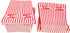 GSM Brands Popcorn Containers Boxes (100 Pack) - Striped White and Red Paper - for Home Movie Theater...
